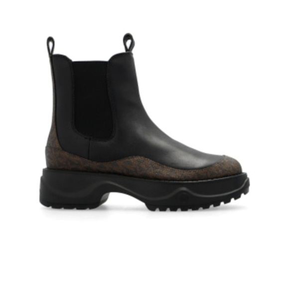 Michael Kors Dupree Leather Ankle boots Chunky black & brown Size 7 1/2 - Picture 2 of 16